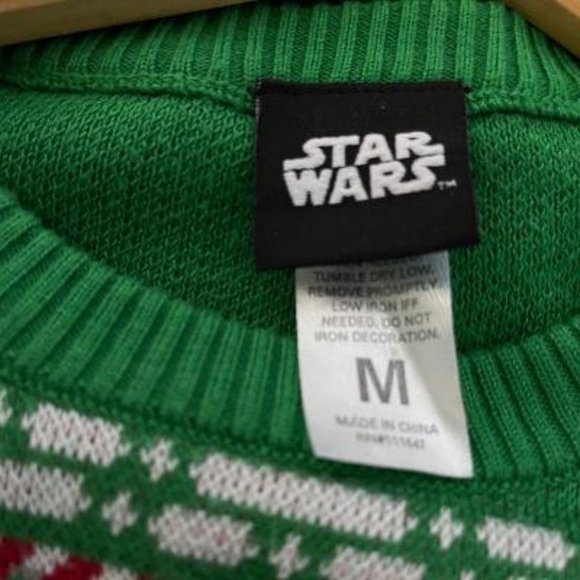 Free Shipping Star Wars Ugly Christmas Sweater Green, Fighter, - Picture 4 of 6